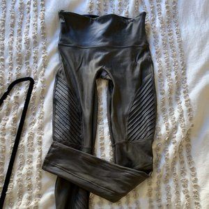 SPANX Moto Leggings in Gunmetal grey